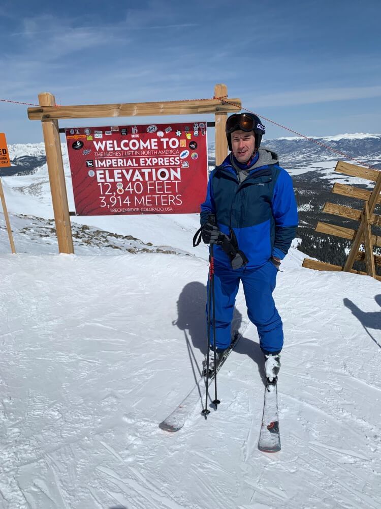 brendan gallagher at the highest ski lift in north america